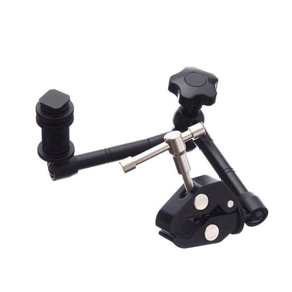

lighting & studio accessories 11 inch articulating friction magic arm large adjustable super rod clamp pliers clip with 1/4 and 3/8 thread f