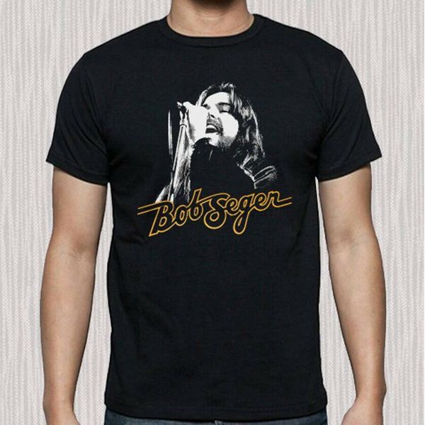 

new bob seger rock music singer legend men black t-shirt size s to 3xl