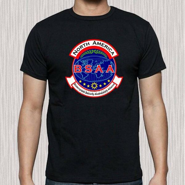 

b.s.a.a bioterrorism security assessment logo mens black t-shirt size s to 3xl(1