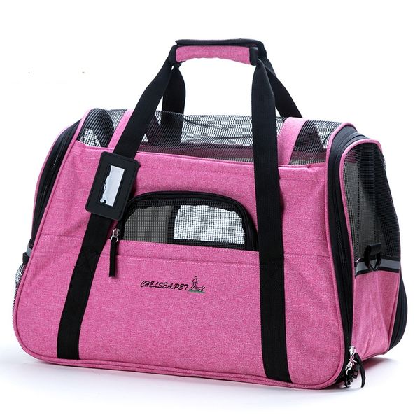 

portable outdoor puppy cat travel bag carrier cages bag with fleece bed