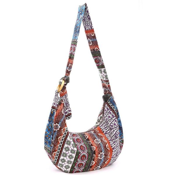 

fashion new canvas floral ladies big bag feature bohemian fresh shoulder bag rural style trend commuter messenger