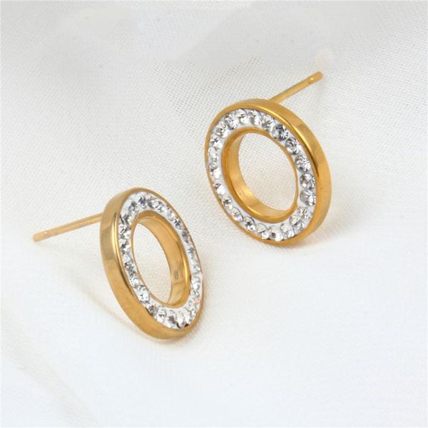 

oufei stainless steel stud earrings jewelry 2020 fashion earrings for women jewellery brincos earring female circle errings, Golden;silver