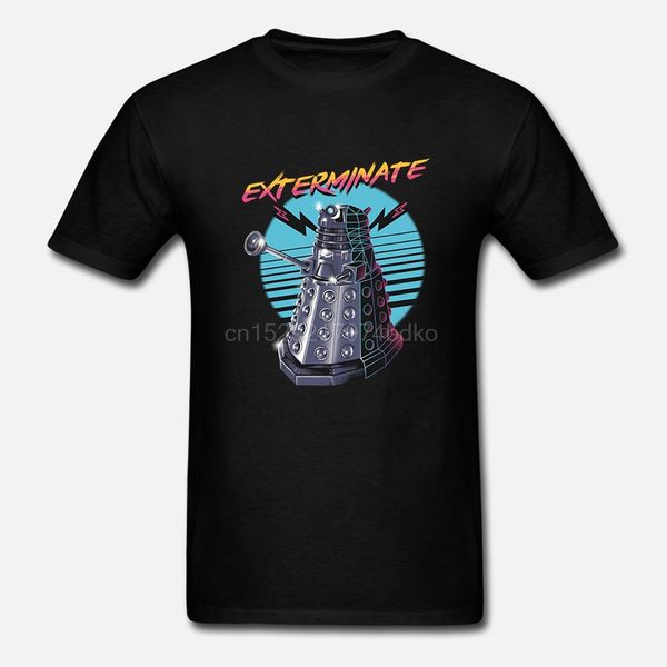 

printed men t shirt cotton tshirt o-neck short-sleeve women t-shirt rad dalek