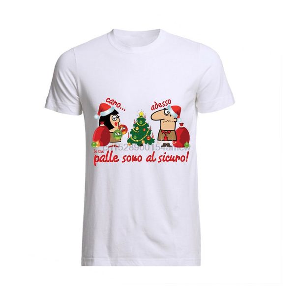

mens t-shirt custom xmas balls safe shirt for christmas party