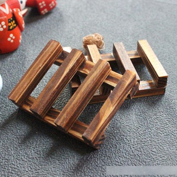 

retro natural wooden soap dishes soap tray holder storage bath shower plate case bathroom accessories ing