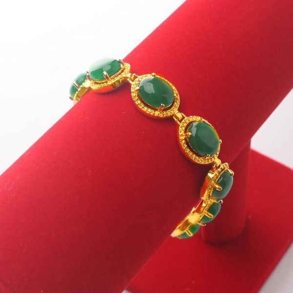 

pure 24k gold color women's bracelet & bangle jewelry charm beads bracelets fashion bracelet ladies travel wedding gift, Black