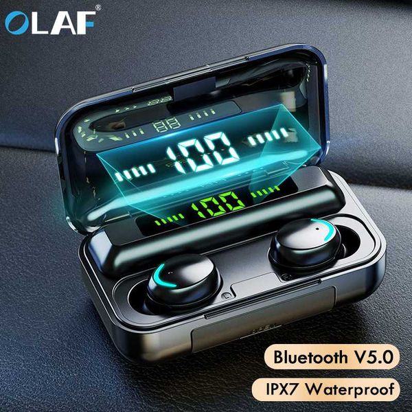 

bluetooth 5.0 wireless headphones 9d stereo sports waterproof headsets with microphone charging box