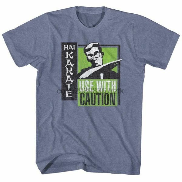 

hai karate mens short sleeve t-shirt vintage blue heather green chop graphic tee