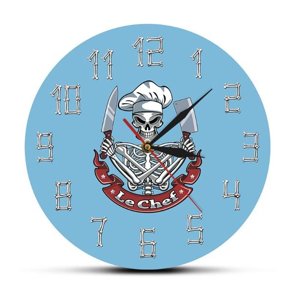 

retro fashion creative chef acrylic wall clock kitchen living room simple decorative clock