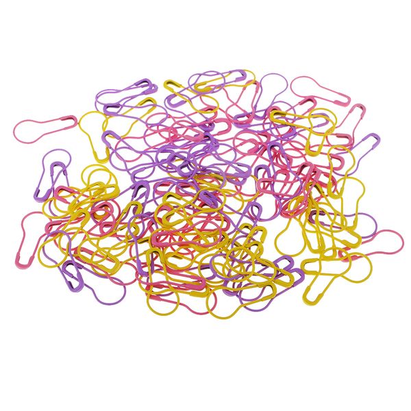 

120 pieces metal colorful safety pins gourd bulb pins calabash pin bead needles for diy craft, Black