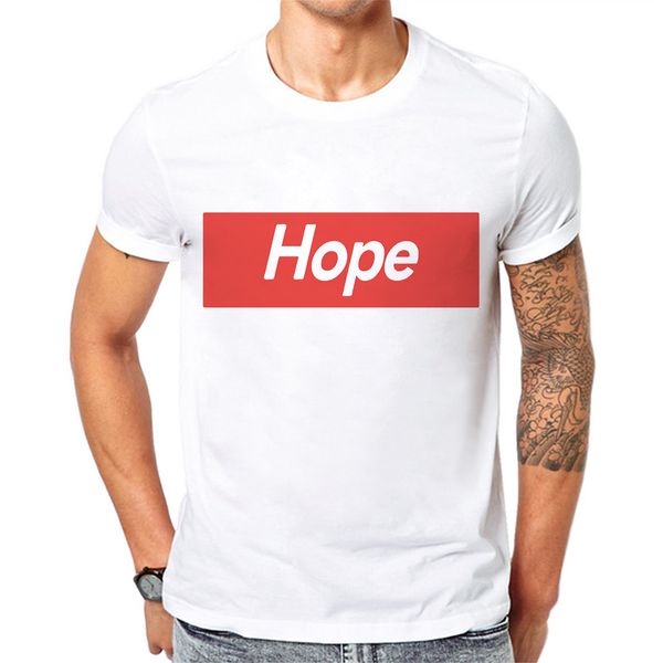 

funny tshirt men short sleeve o neck t-shirt letter hope printing mens cotton tees camisetas hombre verano