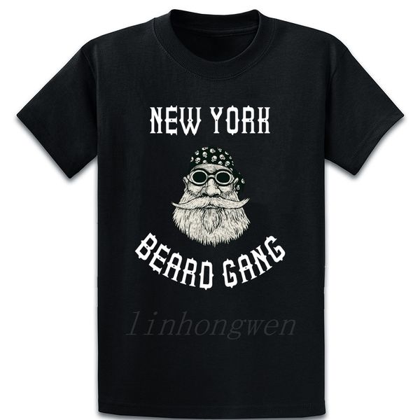 

new york beard gang t shirt basic summer over size s-5xl cotton personalized pictures letter graphic shirt