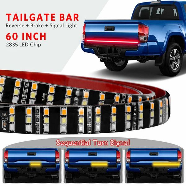

car led light bar tailgate led strip bar truck sbrake turn signal tail light car taillight strip pickup ip67