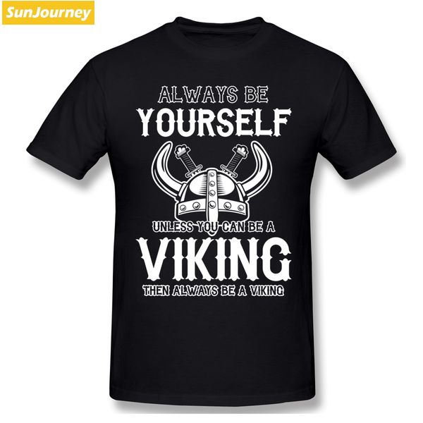 

всегда be yourself viking swedish warrior t shirt крупногабаритные хлопок crewneck с коротким рукавом футболки