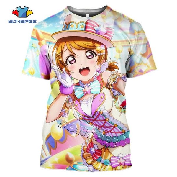 

anime cute girl bang dream 3d summer 3d print shirts anime funny hippie men clothing