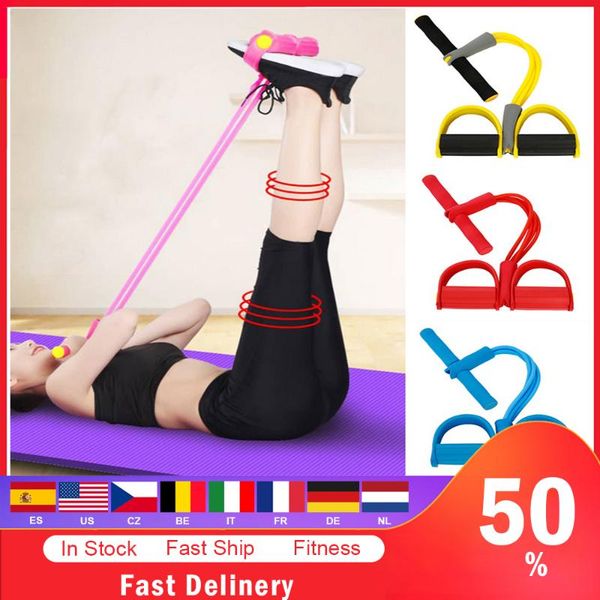

resistance bands multifunction four elastic fitness rope exercise tool latex foot pull workout tube yoga pilate
