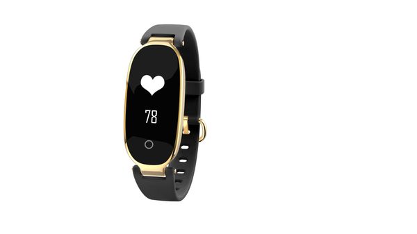 

first female fund in 2018 multi language ip67 water-proof level dynamic heart rate smart health bracelet