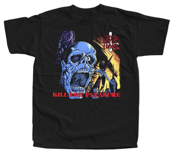 

blood feast kill for pleasure, thrash metal 1987, t-shirt(black) all size s-5xl tshirt short-sleeved t-shirt