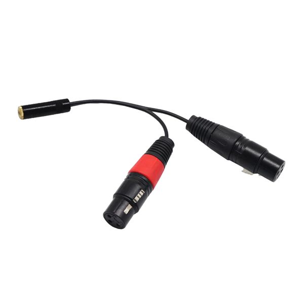 

3.5mm (mini) 1/8inch stereo female to dual xlr female adapter cable