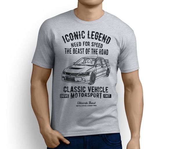 

японский классический автомобиль evo ix вдохновленный motorsports fan art футболки