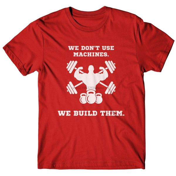 

mens t-shirt we do not use machines - shirt 100% cotton-red