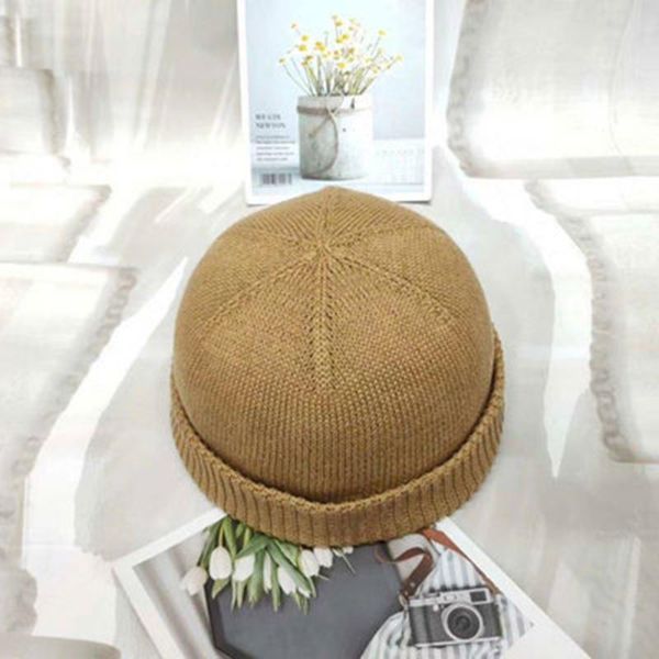 

knitted hats for men and women autumn and winter new landlord hats retro woolen hat lovers, Blue;gray