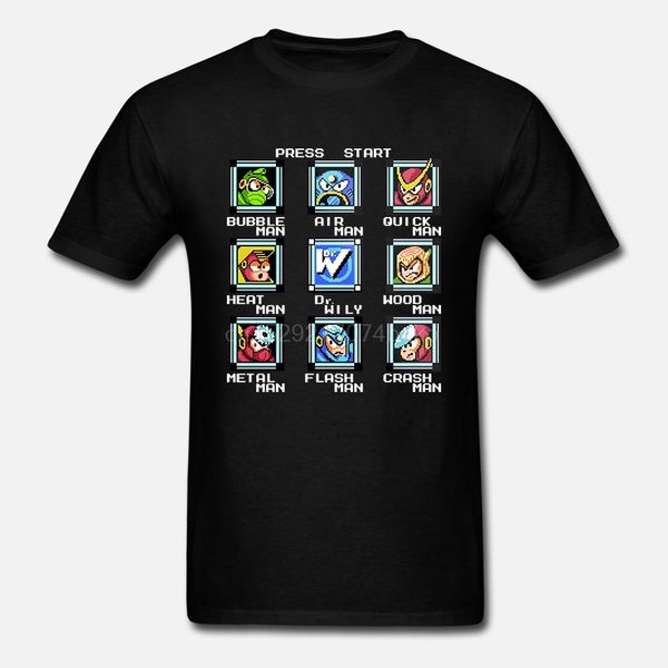 

official megaman player select mens t-shirt mega man video game