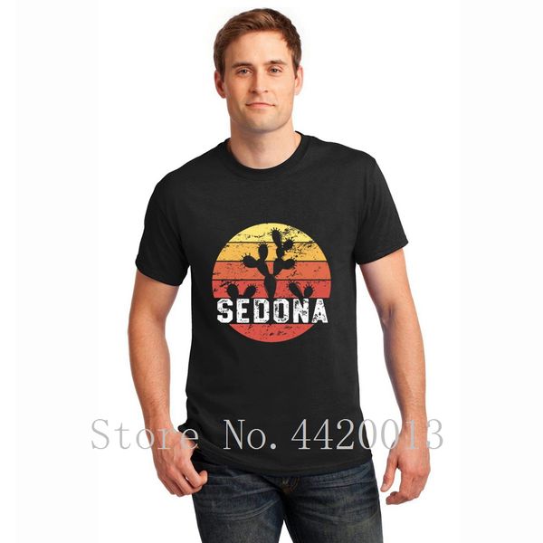 

customize tee shirt s-3xl retro sedona arizona family vacation cactus gift homme spring autumn natural hiphop men's tshirt