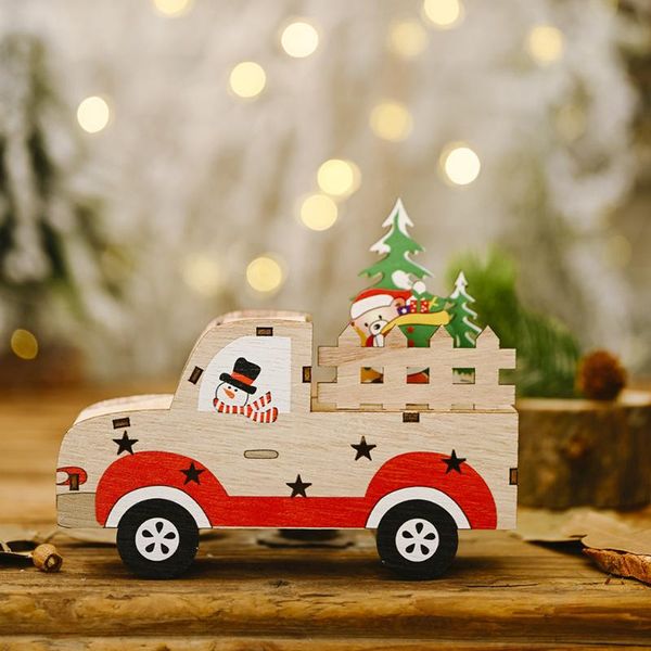

festive christmas ornament supplies wooden diy snowman driving holiday
