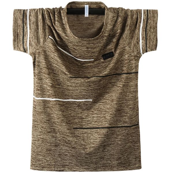 

summer men's thin short-sleeved round collar loose t-shirt kg-119, White;black