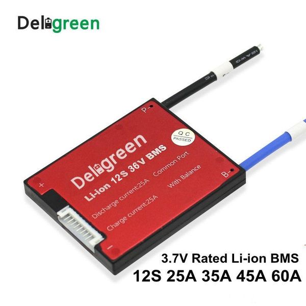 

ccessories 12s 20 30 40a 50a 60a 36v pcm/pcb/bms common port for 3.7v lincm pack 18650 lithion ion battery pack