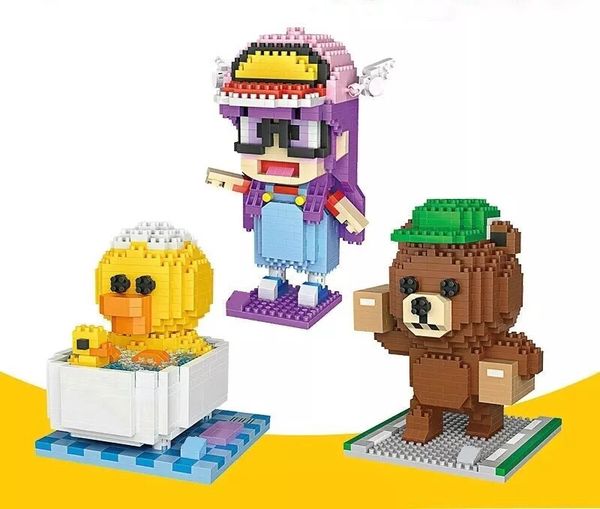 

small particles assembled building blocks cloth bear series 9739-9752