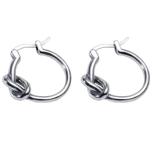

earrings for women men irregular knot hoop earring titanium steel playful twist knot jewelry special design carinival party, Golden;silver