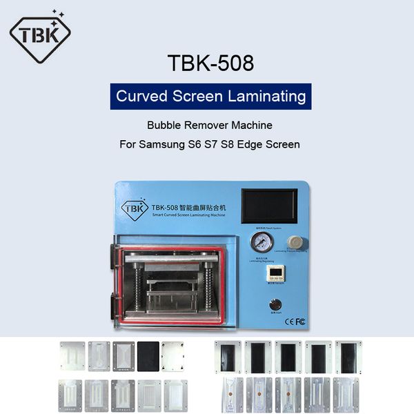 

tbk-508 curved screen laminating machines bubble remover machine for samsung s6 s7 s8 edge lcd screen renovation with molds