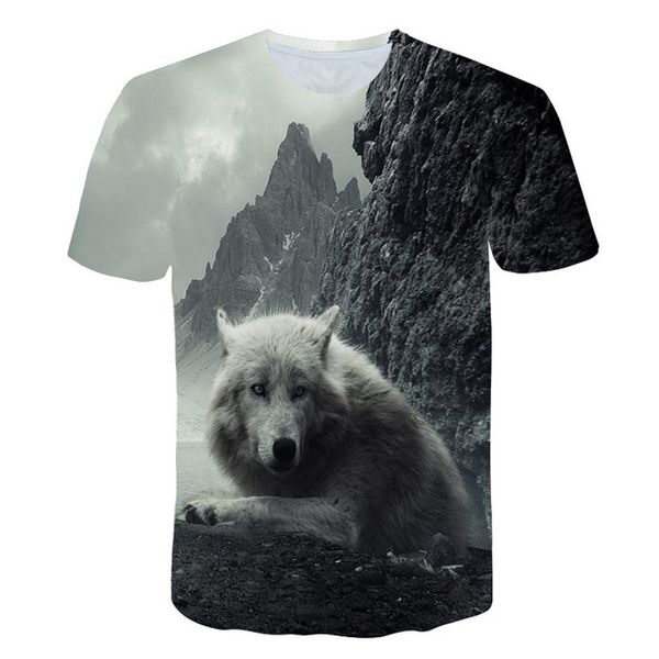 

wolf animal cool wolf male 3d print shirts funny comics graphic men clothing