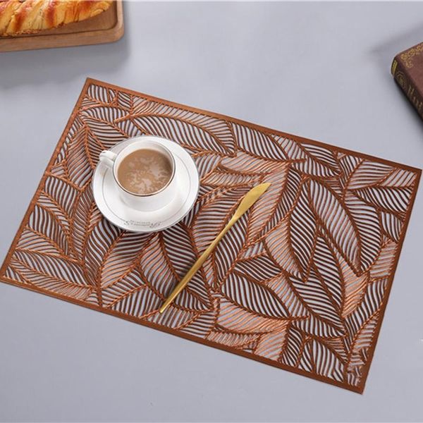 

anti-slip heat insulated leaves placemat mat pad family party wedding decoration for ls, restaurants, parties, banquets