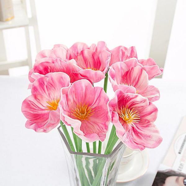 

mini pe calla lily artificial flower bouquet multicolor rose wedding party flower decoration scrapbooking fake flowers