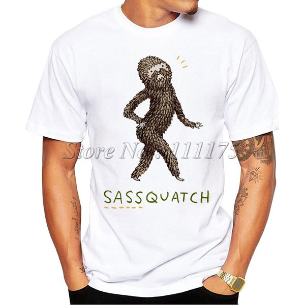 

2019 men's funny sassquatch printed t-shirt summer cool fashion tees