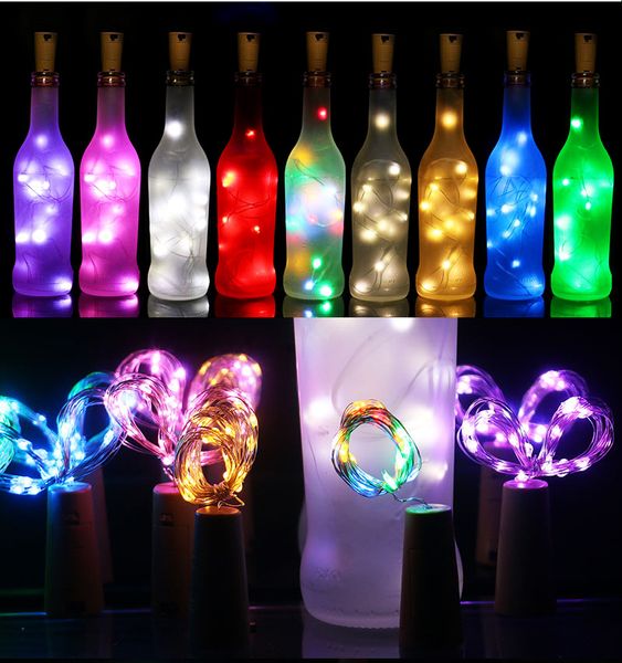 Altre forniture per feste per eventi 2M 20LED Rame impermeabile mini Fata Luce Bottiglia artigianale in vetro LED Luci a corda Decorazioni natalizie