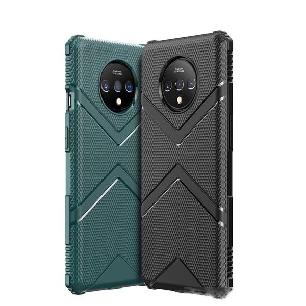 

military diamond shield all inclusive protection phone case for oneplus 7t silicone shockproof armor cover case