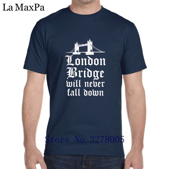 

knitted t-shirt clothes funny london bridge will never fall down men tshirt family cotton simple t shirt for men 2018 famous