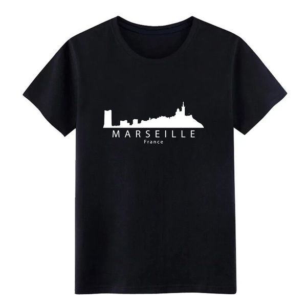 

marseille france skyline t shirt men character 100% cotton s-3xl kawaii anti-wrinkle comfortable spring autumn vintage tshirt
