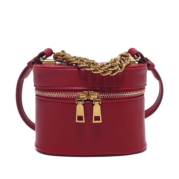 

fashion zipper pu leather round bucket women's shoulder bag bolso mujer crossbody bags for women ladies hand bags sac main femme