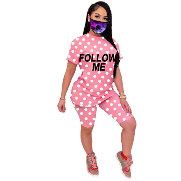 

woman two piece outfit summer fashion summer wave point letter print short sleeve suit designer tracksuits, Gray