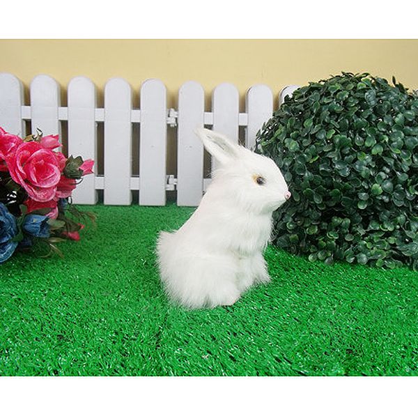 

artificial rabbit statue home garden ornament prop model figure