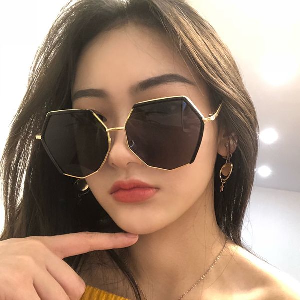 

korea new ulzzang harajuku streetwear vintage personality sunglasses women ins fashion simple casual female vintage sunglasses, White;black