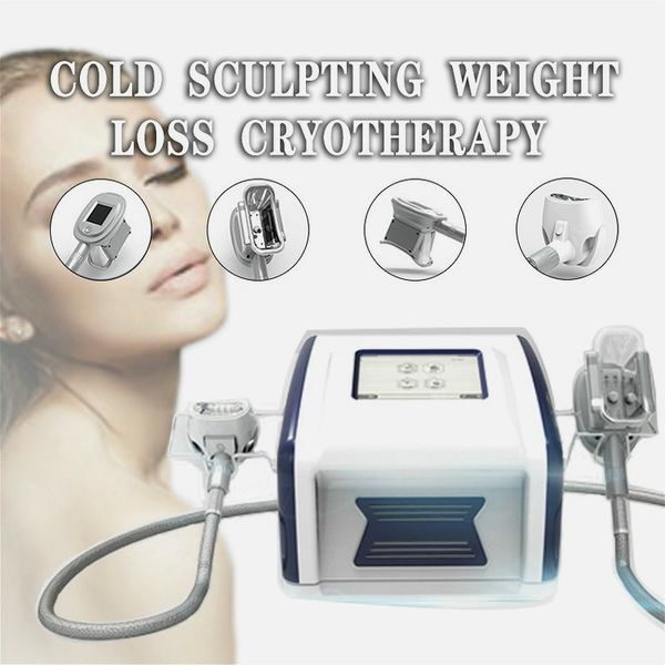 

2020 new style 4 cryo handle cryolipolyse machine fat e slimming cryolipolysis with 360Â° double chins treatment handle ce approved, Black;white