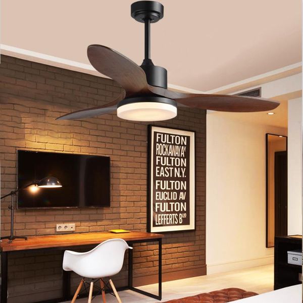 

42 48 inch ceiling fans with lights remote control wooden fan silence wood 3 blades 24w for living room