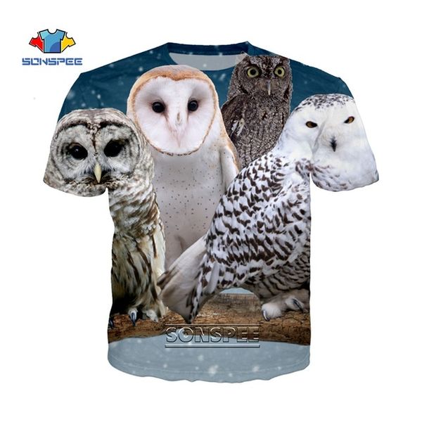 

new europe style animal owl crewneck 3d print shirts funny oversized hentai men clothing