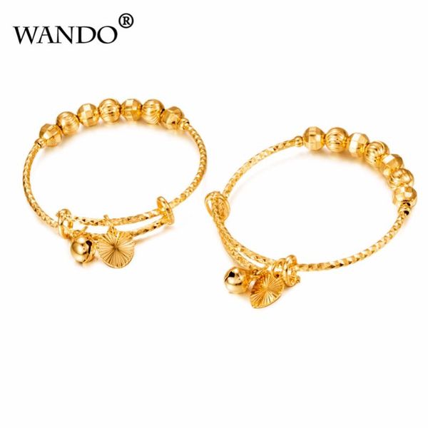 

wando 2pcs dubai bangles for baby/kids gold color ethiopian exquisite bracelet/bangle trendy african arab jewelry b21, Black
